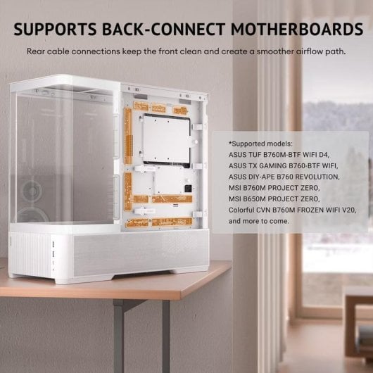 Boîtier PC Antec C6 Curve Air Tour ATX Vidre Trempé Blanc