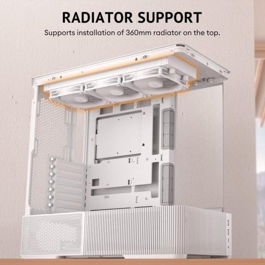 Boîtier PC Antec C6 Curve Air Tour ATX Vidre Trempé Blanc