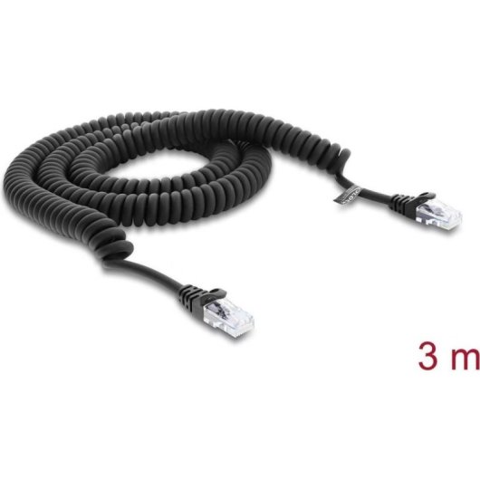 Cable de Red Delock RJ50 Ultraflexible CAT5e 3m Negro