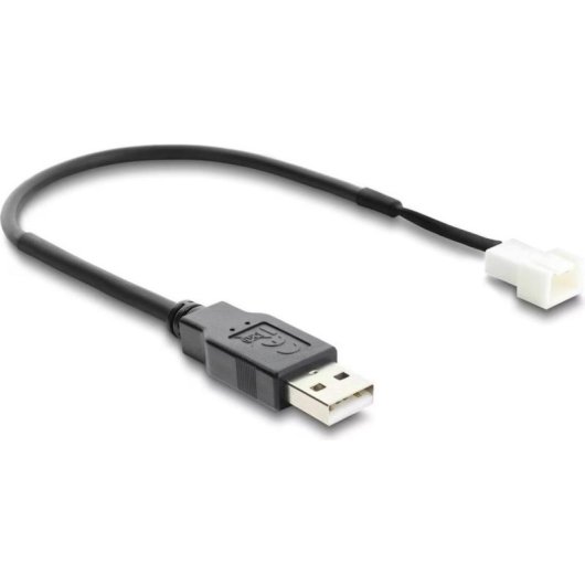 Cabo Delock USB 3 pinos para ventilador 20 cm