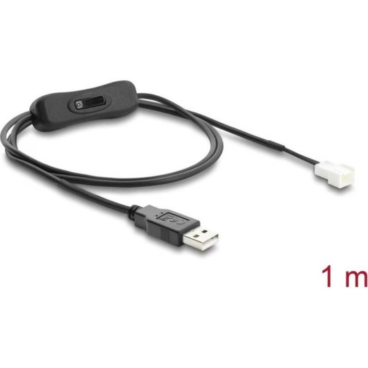 Cable Adaptador USB 3 Pin Delock 100 cm con Interruptor