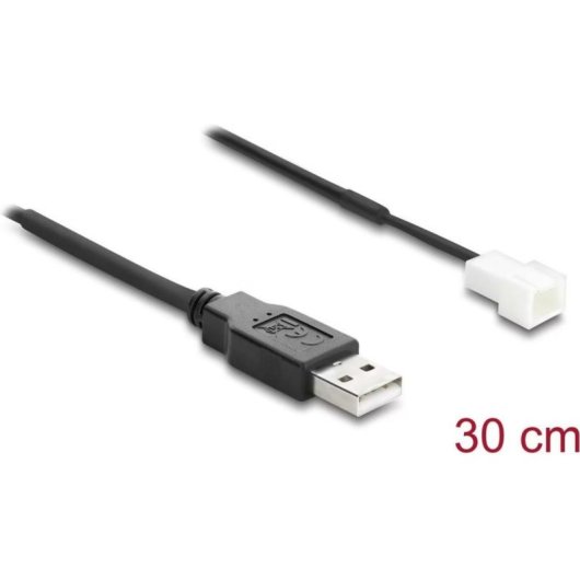 Cable Adaptador USB 3 Pin Delock 30 cm para Ventilador de PC