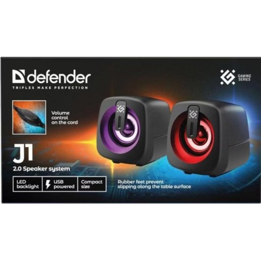 Lautsprecher Defender PC 2.0 USB 6W mit LED-Beleuchtung und kompakter Bauweise