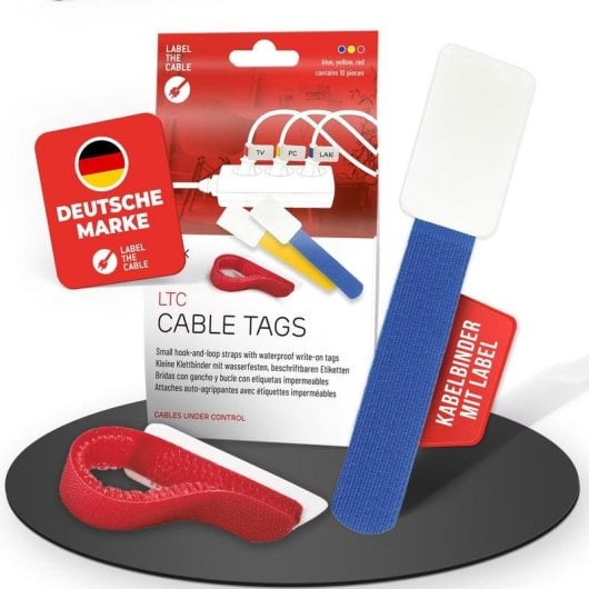 Cable binder Klettkabelbinder Label-the-cable LTC 2630-30 Multicolor Transparente 30 unidades