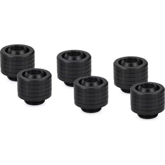 Wasserkühlung Thermal Grizzly DeltaMate Fitting ST13 Schwarz 6er-Pack
