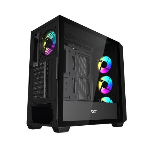 Caixa PC Darkflash DS900WD ATX Vidro Temperado Madeira Preto