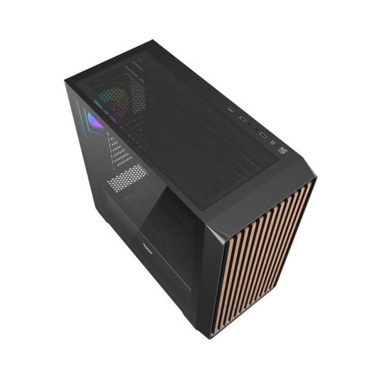 Caixa PC Darkflash DS900WD ATX Vidro Temperado Madeira Preto