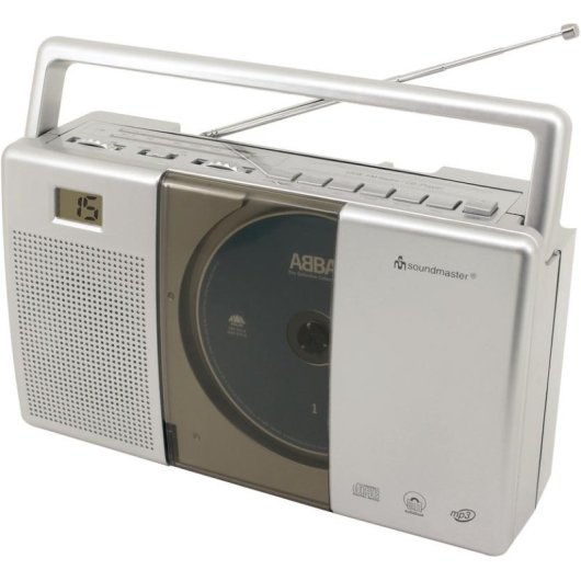 Sistema Estéreo Portátil Soundmaster RCD1185 Digital FM CD Cinzento