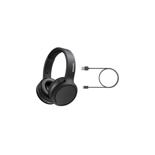 Cuffie Philips TAH5205BK/00 wireless e cablate Bluetooth per chiamate e musica nere
