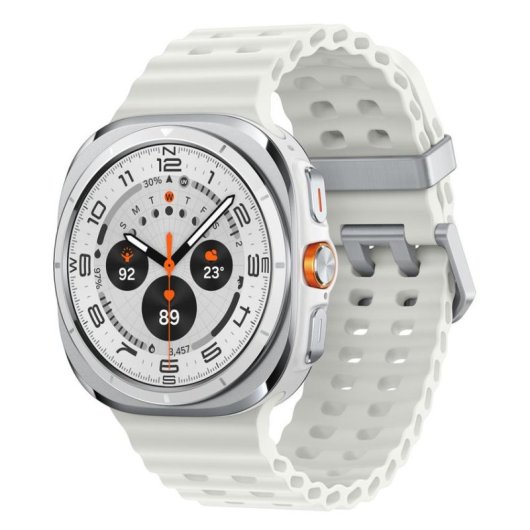 Samsung Galaxy Watch Ultra 4G GPS 47mm AMOLED Blanc Taille Unique Étanche IP68 Pulsomètre