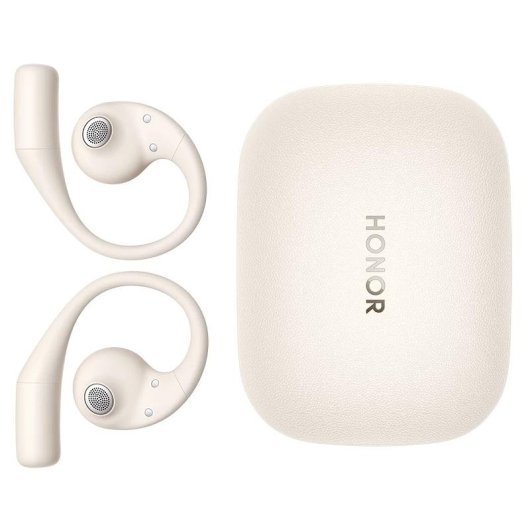 Auriculares Honor Earbuds Open inalámbricos Bluetooth con Cancelación Activa de Ruido, Micrófono y protección IP54, color oro