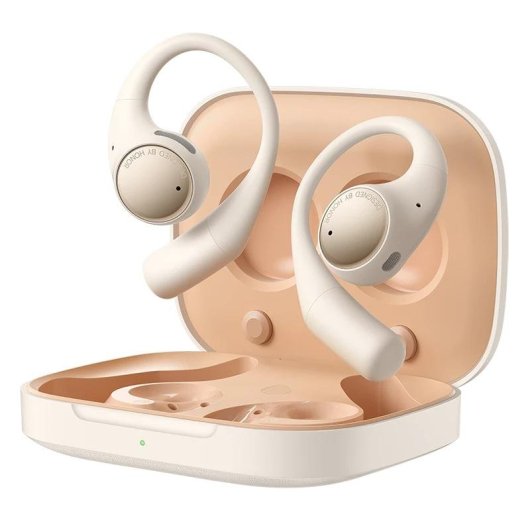 Auriculares Honor Earbuds Open inalámbricos Bluetooth con Cancelación Activa de Ruido, Micrófono y protección IP54, color oro