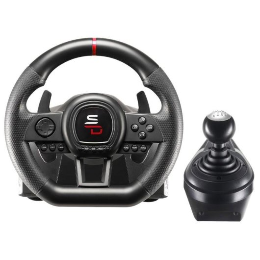 Volante Subsonic SA5658 + Pedales + Palanca de control USB Negro