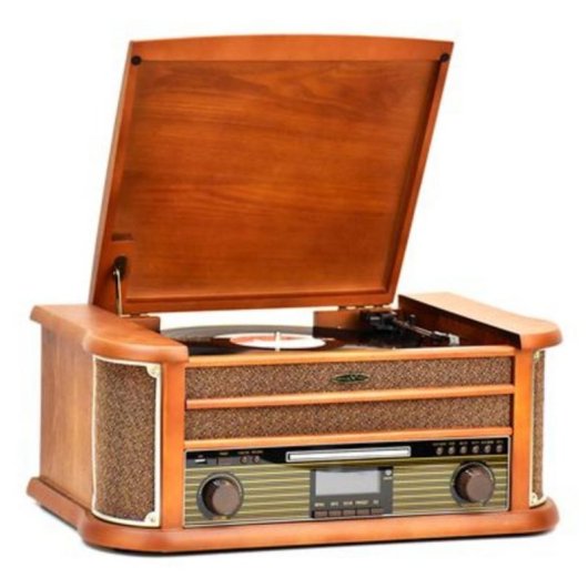 Tornamesa Reflexion HIF2002DAB Semiautomática Marrón 33/45/78 RPM DAB+ FM CD Bluetooth
