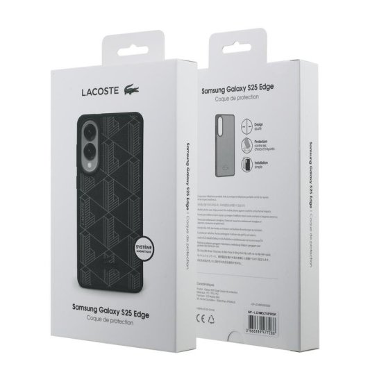 Hülle Samsung GP-LCHMS25PBSK Cover Bedruckt Schwarz für Galaxy S25 Edge 6,7"
