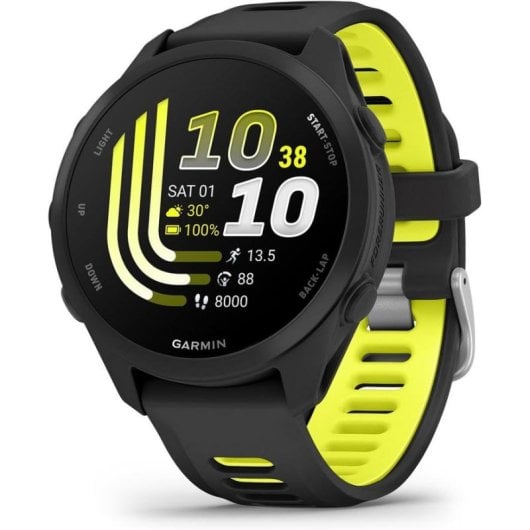 Garmin Forerunner 170 Bluetooth GPS 1,2" Negro y Amarillo Correa Única Pulsómetro GPS