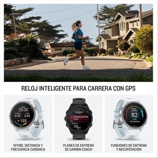 Garmin Forerunner 170 Bluetooth GPS 1,2" Blanco Correa Única Bicolor Pulsómetro GPS