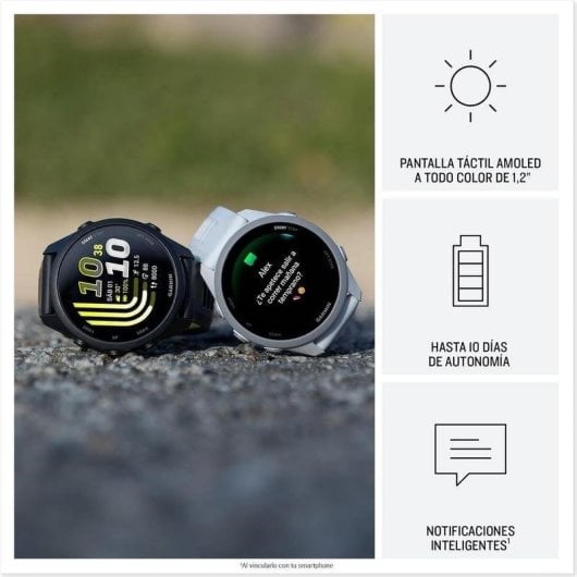 Garmin Forerunner 170 Bluetooth GPS 1,2" Blanco Correa Única Bicolor Pulsómetro GPS