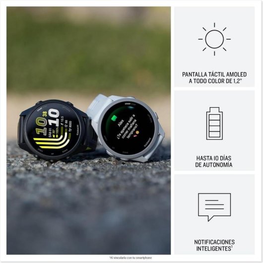 Garmin Forerunner 170 Bluetooth GPS 1,2" Blanco Correa Única Bicolor Pulsómetro GPS
