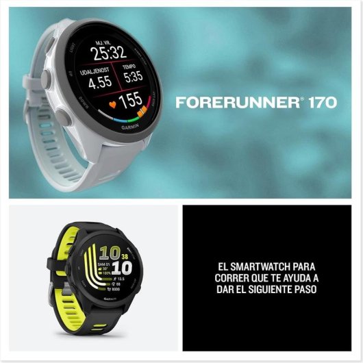 Garmin Forerunner 170 Bluetooth GPS 1,2" Blanco Correa Única Bicolor Pulsómetro GPS