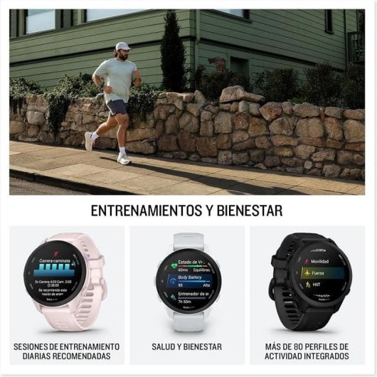 Garmin Forerunner 70 Bluetooth GPS 1,2" Negro Correa 20mm Pulsómetro Monitor Sueño