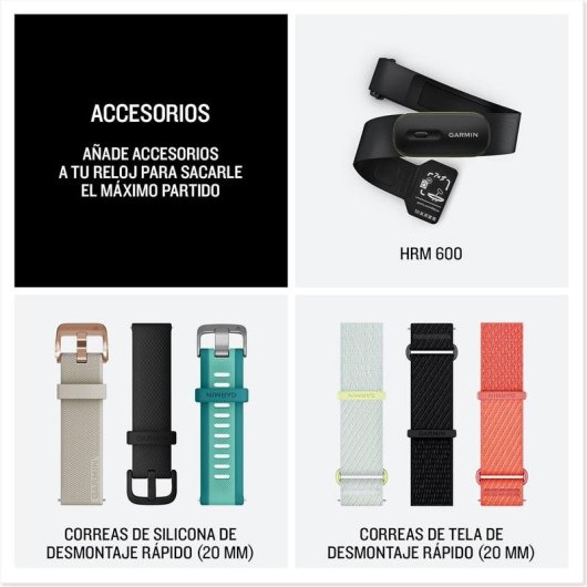 Garmin Forerunner 70 Bluetooth GPS 1,2" Lila Correa 20mm Pulsómetro Monitor Sueño