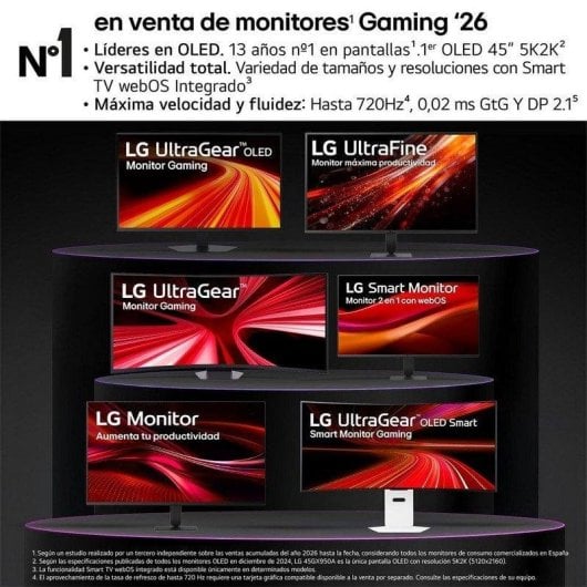 Monitor LG UltraGear 32G620B-B 32" QHD 200Hz IPS HDR10 FreeSync G-Sync regulable altura