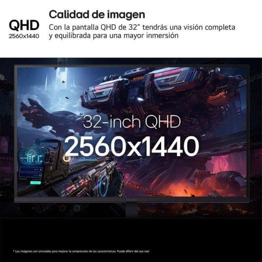 Monitor LG UltraGear 32G620B-B 32" QHD 200Hz IPS HDR10 FreeSync G-Sync regulable altura