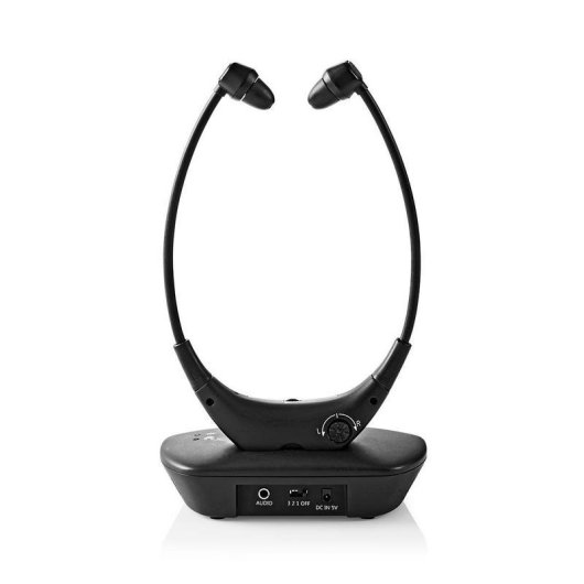 Auriculares Nedis HPRF010BK sans fil et filaire RF pour TV, noirs