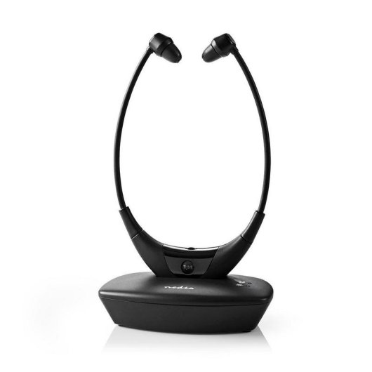 Auriculares Nedis HPRF010BK sans fil et filaire RF pour TV, noirs