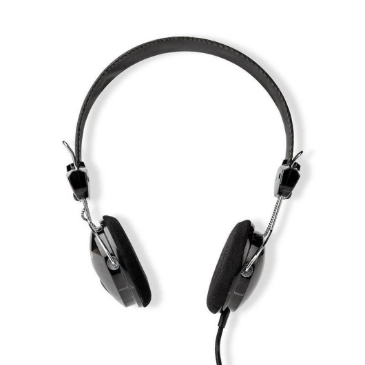 Auriculares Nedis HPWD1104BK avec câble, connexion 3,5 mm, appels et musique, noir