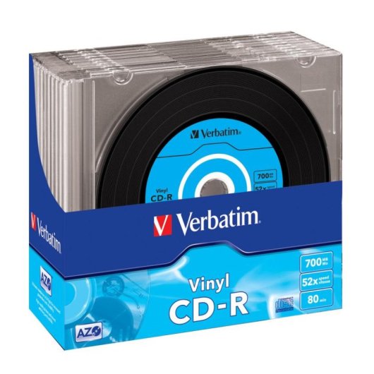 CD-R Verbatim AZO Data Vinyl 52x 700 MB 10 Stück