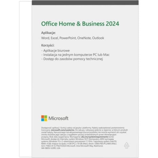 Licencia Microsoft Office Home & Business 2024 Español