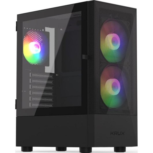 Caja PC Krux Vako RGB ATX con Ventiladores RGB y Panel de Cristal Templado