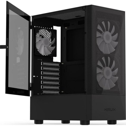 Caja PC Krux Vako RGB ATX con Ventiladores RGB y Panel de Cristal Templado