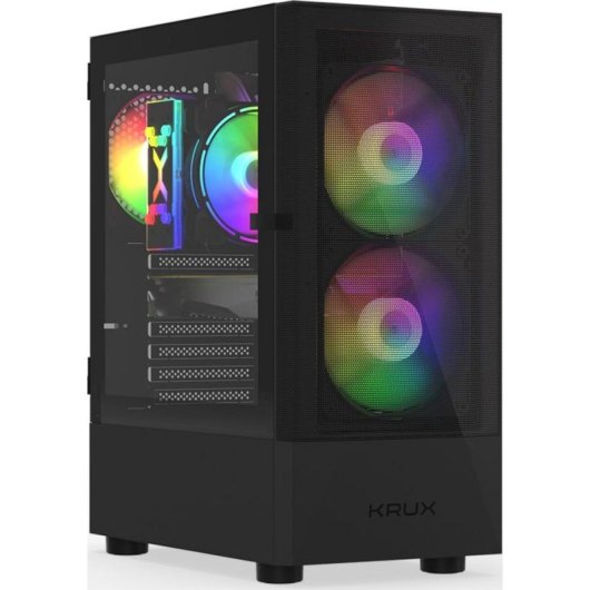 Caja PC Krux Vako RGB ATX con Ventiladores RGB y Panel de Cristal Templado