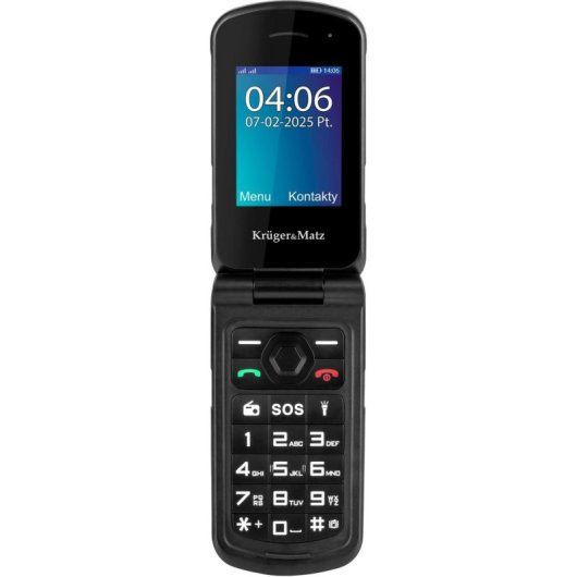 Telefono Krüger&Matz IRON 5 Flip 4G Dual SIM Nero 2.4" 48 MB