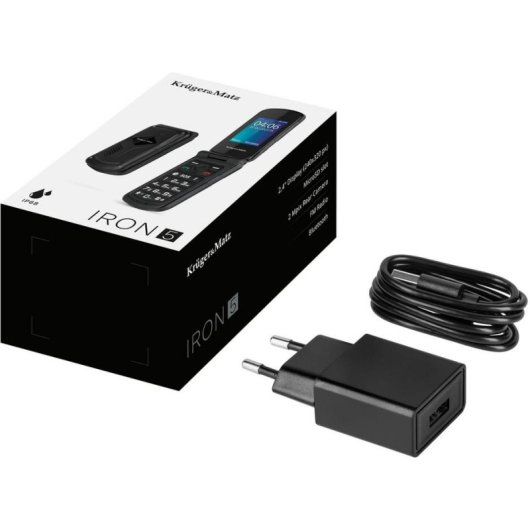 Telefono Krüger&Matz IRON 5 Flip 4G Dual SIM Nero 2.4" 48 MB