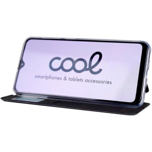Funda COOL Flip Cover Tipo Libro Cuero Sintético Negro para Oppo A6 / A6 5G