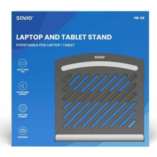 Supporto per laptop Savio PB-02 15.6" nero
