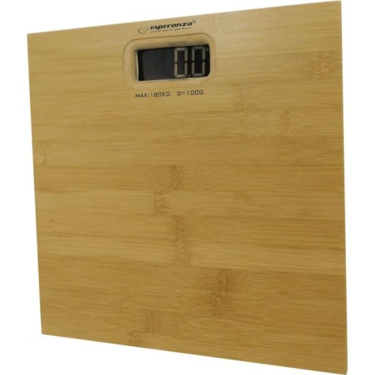 Pèse Personne Électronique Esperanza Bamboo EBS012 Jusqu'à 180 kg Précision 100 g Écran LCD Bambou