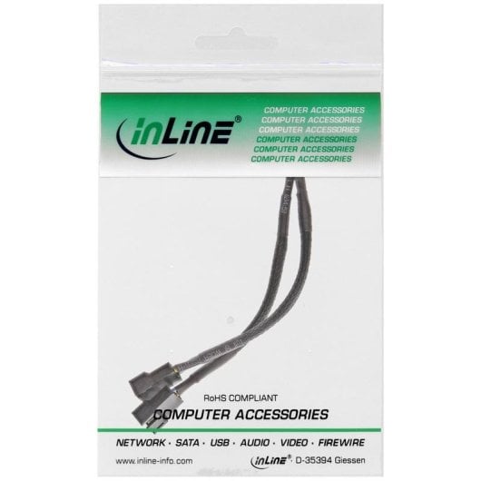 Cabo InLine 33328Y 4-pin PWM para 2 x 4-pin PWM 0,15 m RoHS multicolor