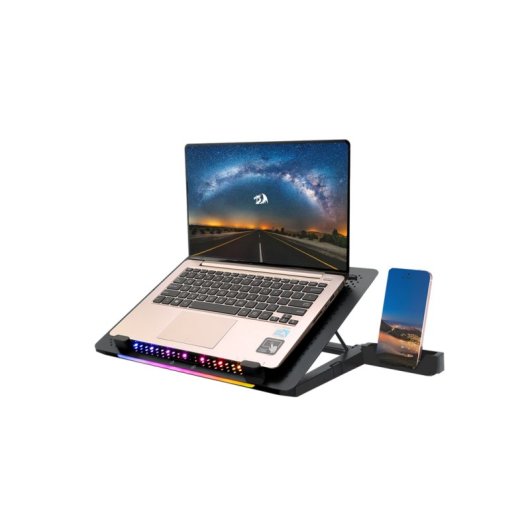 Podestal Refrigerante Redragon IVY GCP500 5 Ventiladores RGB USB