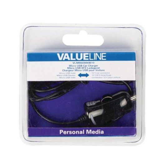 Cargador de Coche Valueline VLMB60890B10 4 Puertos USB Negro