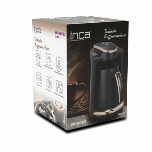 Türkische Kaffeemaschine Inca IKM-01 0,25 L 400 W Schwarz Gold 4 Tassen