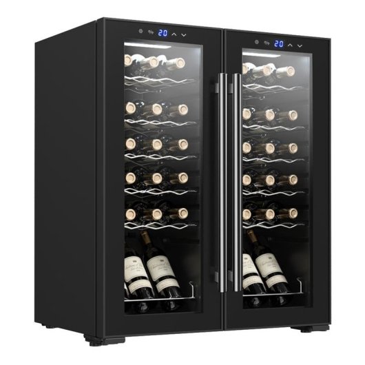 Nevera de vino termoeléctrica Svan SVN3600D2 36 botellas 2 zonas Negro