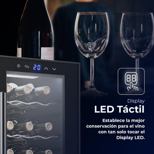 Nevera de vino termoeléctrica Svan SVN3600D2 36 botellas 2 zonas Negro