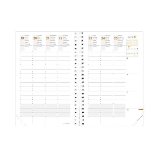 Agenda Semanal Quo Vadis Time & Life Pocket Azul Rústica 100 x 150 mm