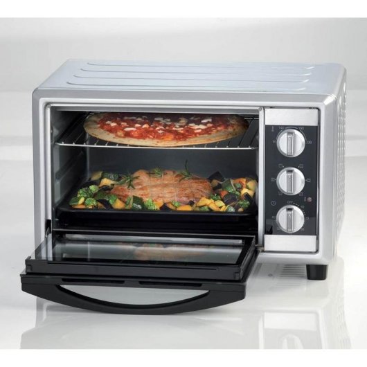 Horno Sobremesa Ariete 985 Bon Cuisine 300 30L 36,5cm Convección Grill Plata