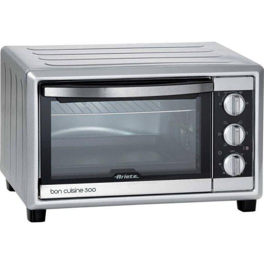 Horno Sobremesa Ariete 985 Bon Cuisine 300 30L 36,5cm Convección Grill Plata
